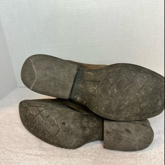 ARIAT Tombstone Boys Youth Boots Size 4.5 Square Toe Brown/Black/Blue Leather - Picture 5 of 8